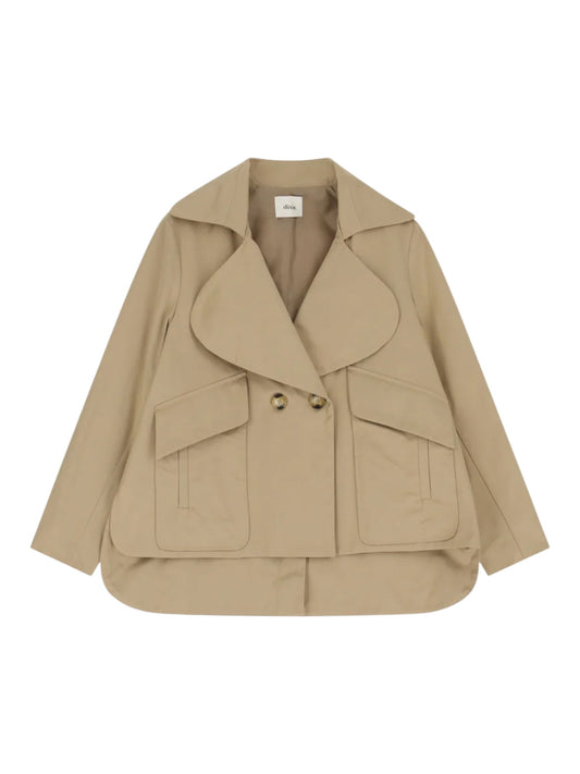 Chaqueta estilo gabardina cruzada